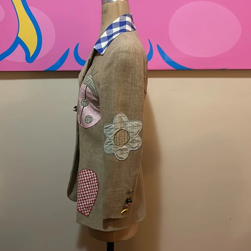 Moschino Cheap Chic Linen Butterfly Lady Bug Blazer - Picture 10 of 16